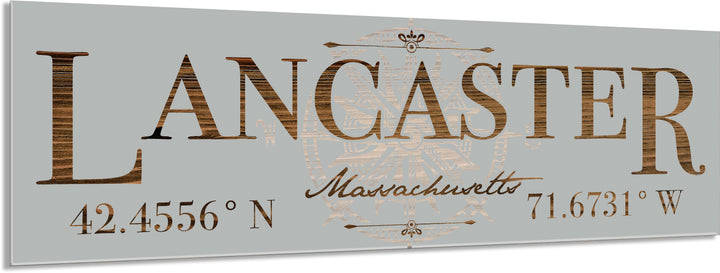 FP1039 - Lancaster, MA Stick w/ Compass Engraved Stick (Standard)