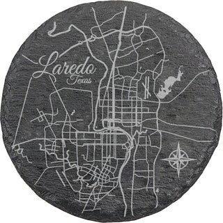 Laredo, Texas Round Slate Coaster