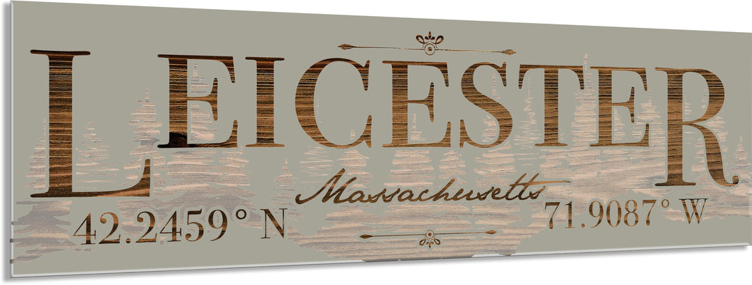 FP0805 - Leicester Treeline, MA Engraved (Standard)