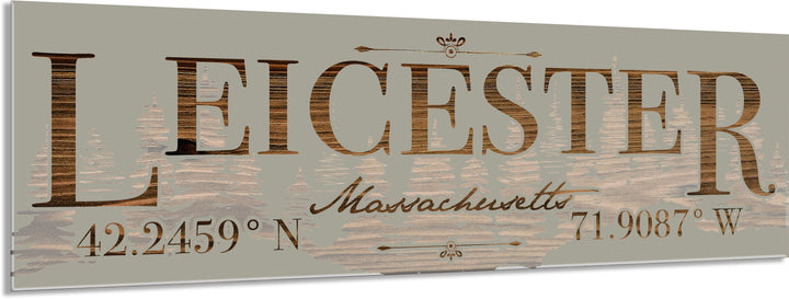 FP0805 - Leicester Treeline, MA Engraved (Standard)
