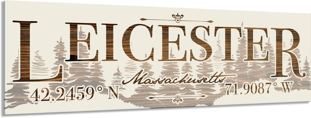 FP0805 - Leicester Treeline, MA Engraved (Standard)