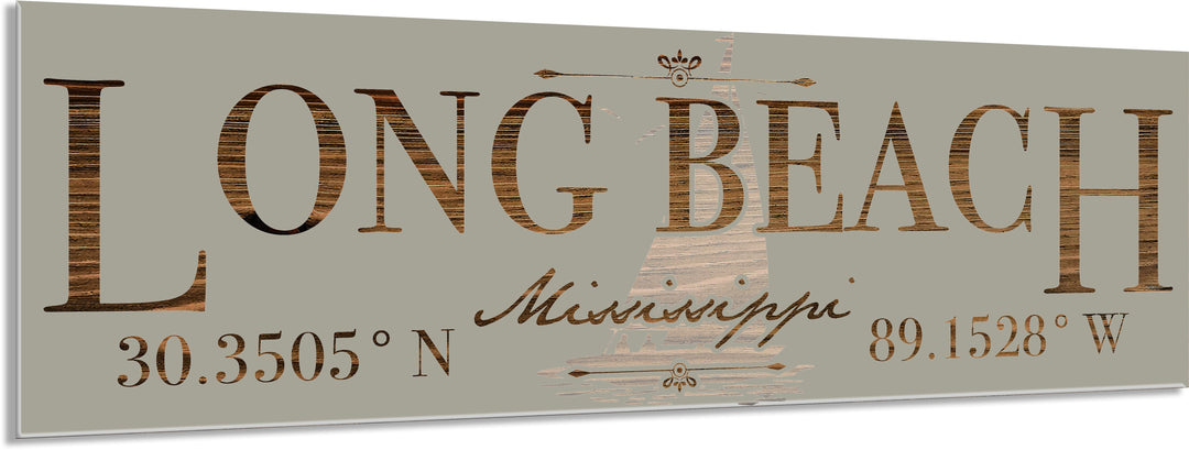 FP1234 - Long Beach, MS Engraved Stick (Standard)