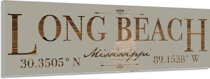 FP1234 - Long Beach, MS Engraved Stick (Standard)