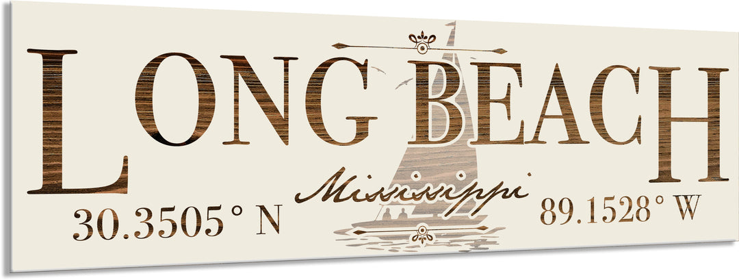 FP1234 - Long Beach, MS Engraved Stick (Standard)