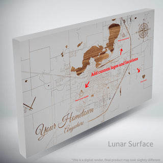 Custom Engraved Wood Map