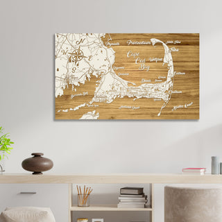 Cape Cod Bay, Massachusetts Whimsical Map