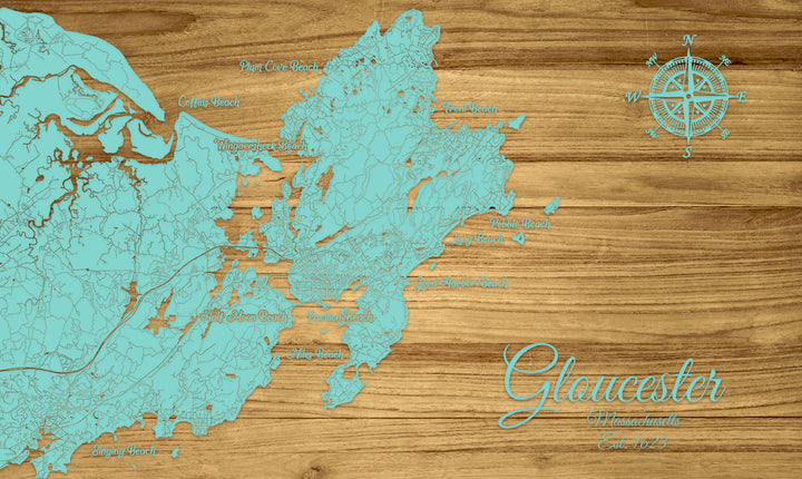 FP1502 - Gloucester, MA Engraved Map (Standard)
