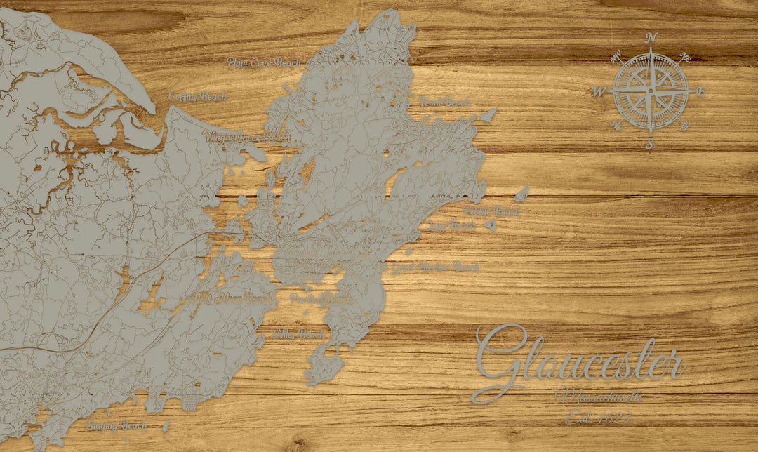 FP1502 - Gloucester, MA Engraved Map (Standard)
