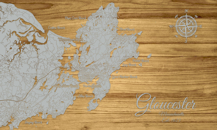 FP1502 - Gloucester, MA Engraved Map (Standard)