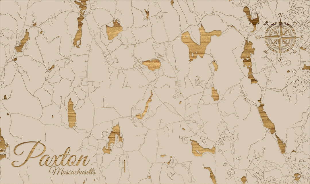 FP0805 - Paxton, MA Engraved Map (Standard)
