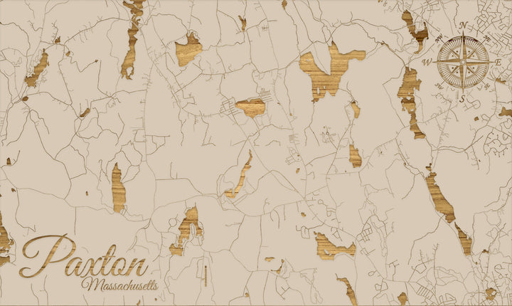 FP0805 - Paxton, MA Engraved Map (Standard)