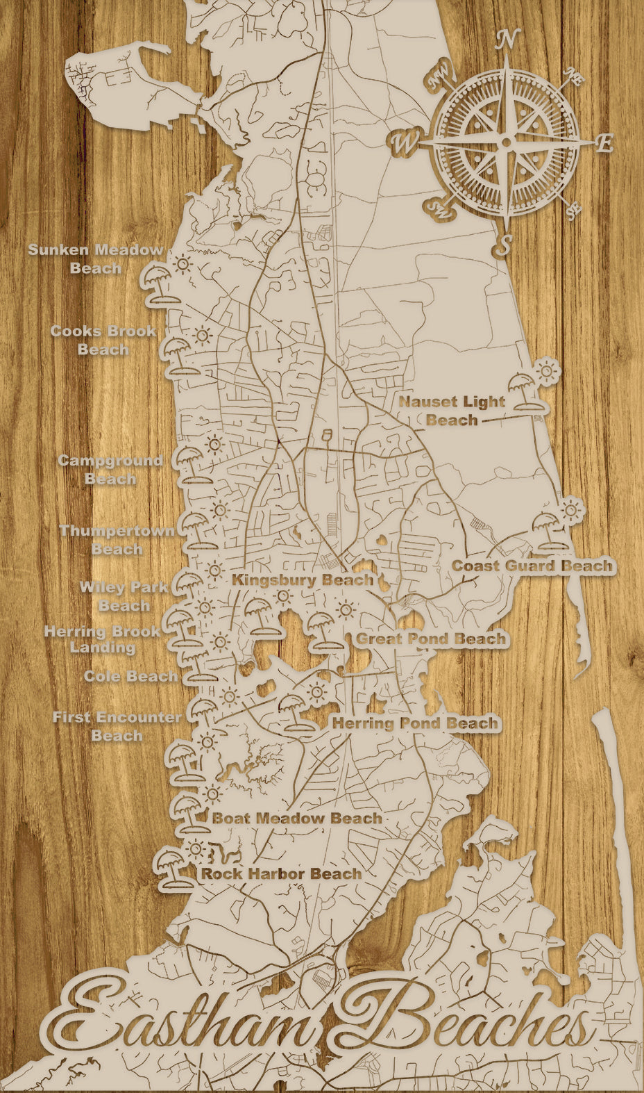 FP0597 - Eastham Beaches, MA Engraved  Panoramic (Standard)