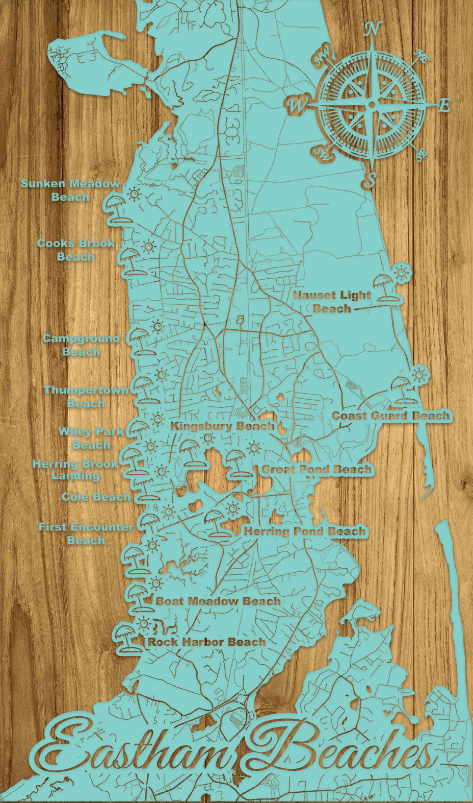FP0597 - Eastham Beaches, MA Engraved  Panoramic (Standard)