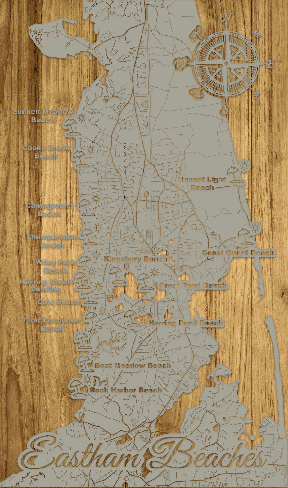 FP0597 - Eastham Beaches, MA Engraved  Panoramic (Standard)