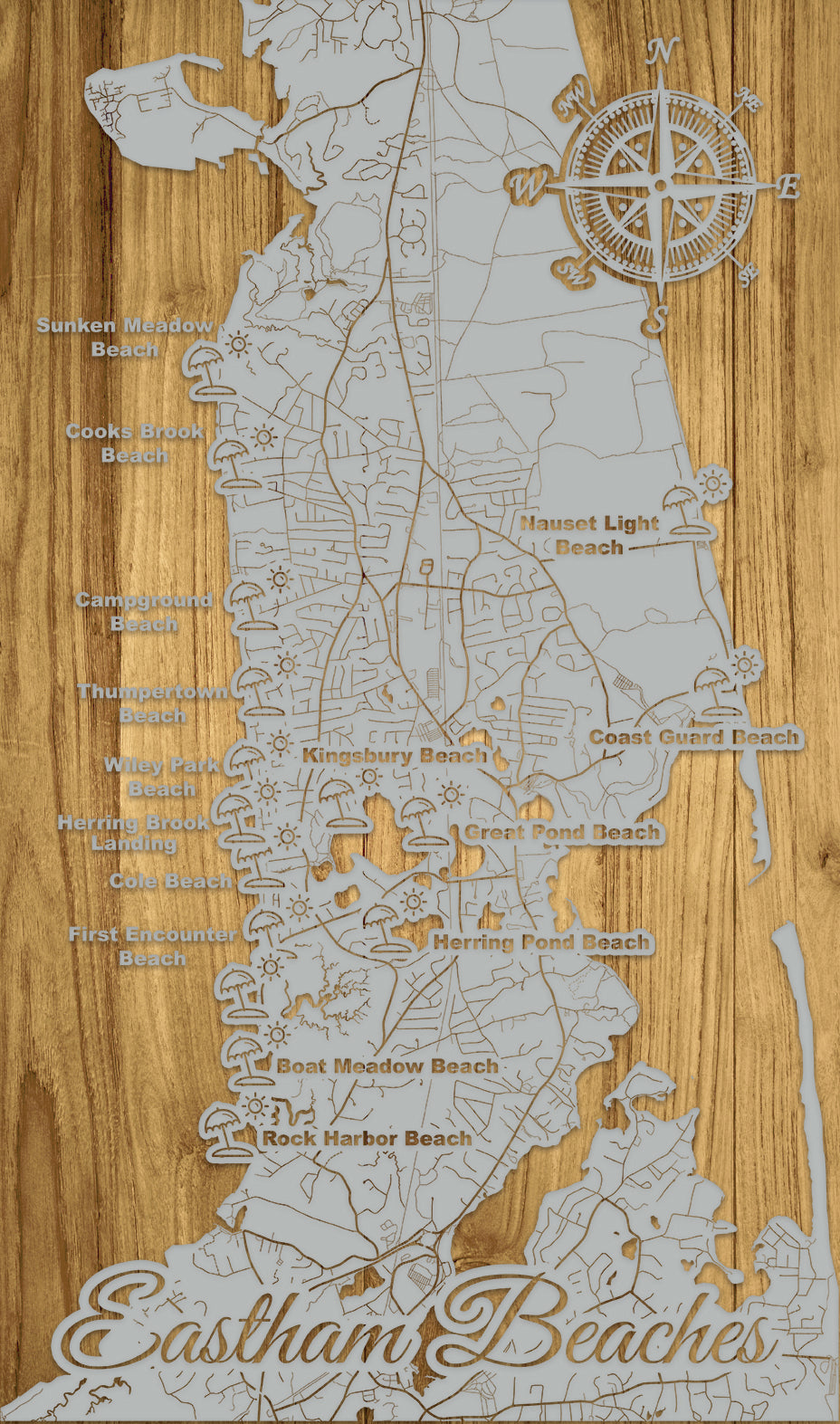 FP0597 - Eastham Beaches, MA Engraved  Panoramic (Standard)