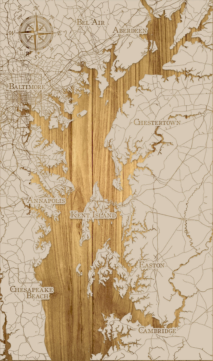 FP1536 - Chestertown, MD Engraved Map (Standard)
