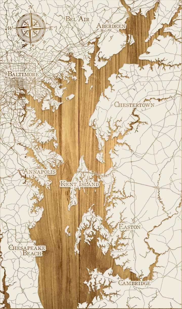 FP1536 - Chestertown, MD Engraved Map (Standard)