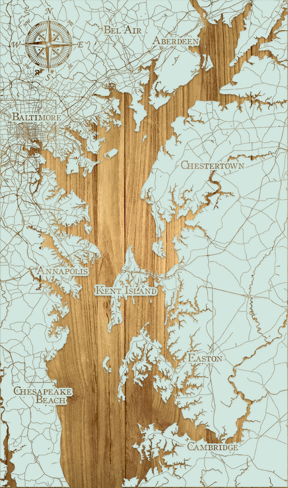 FP1536 - Chestertown, MD Engraved Map (Standard)