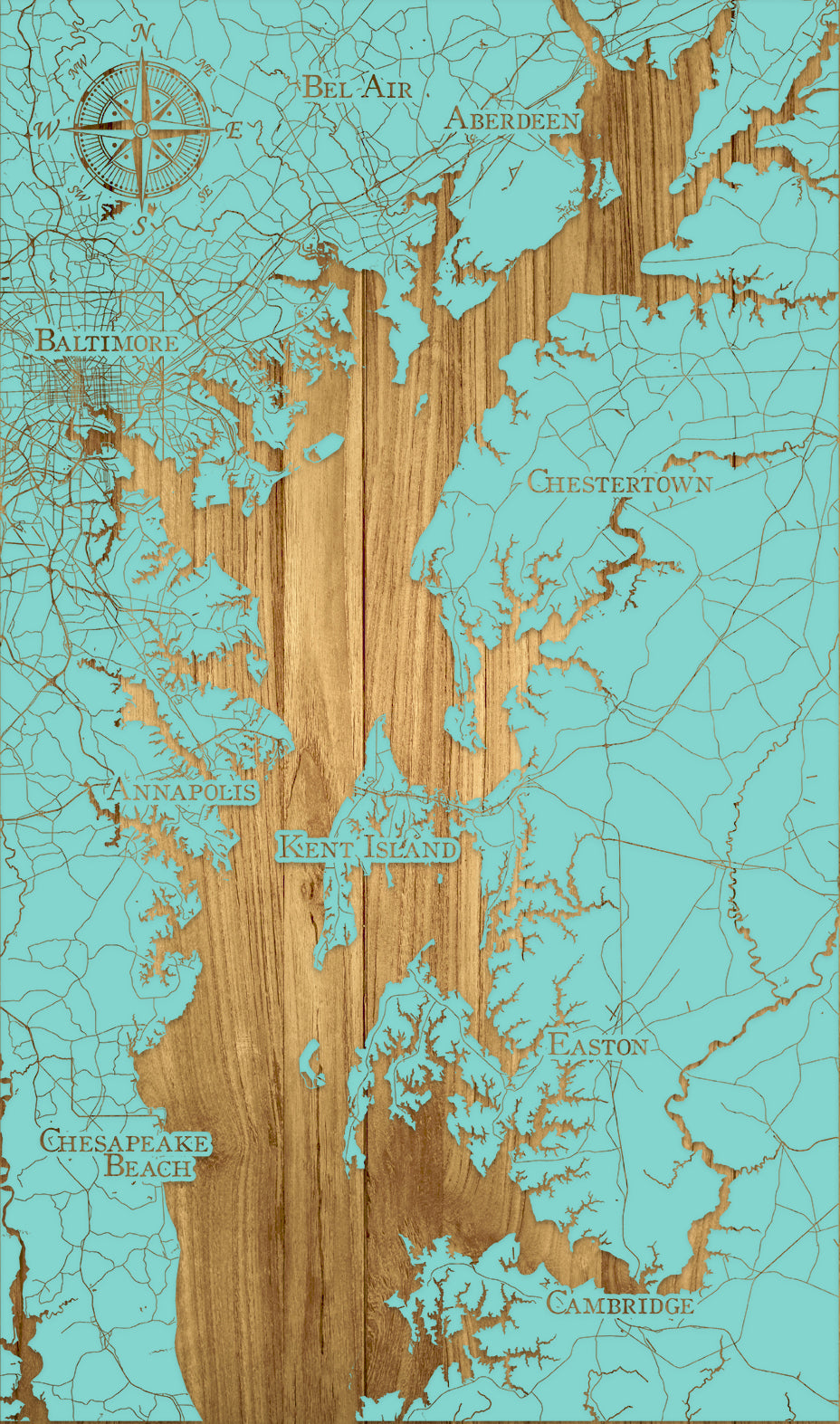 FP1536 - Chestertown, MD Engraved Map (Standard)