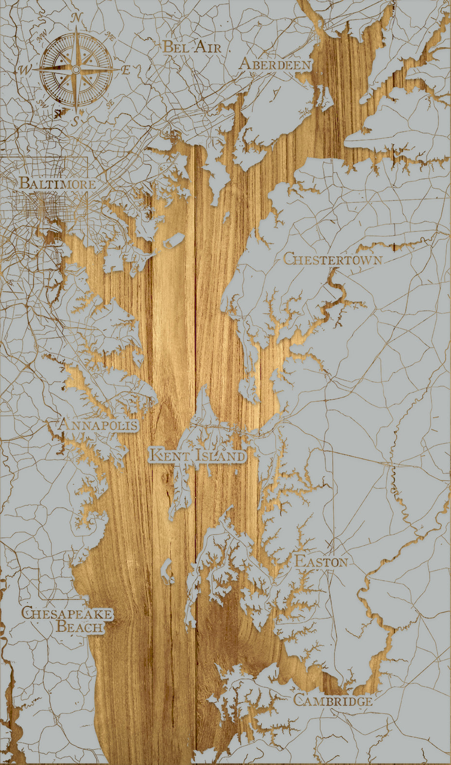 FP1536 - Chestertown, MD Engraved Map (Standard)