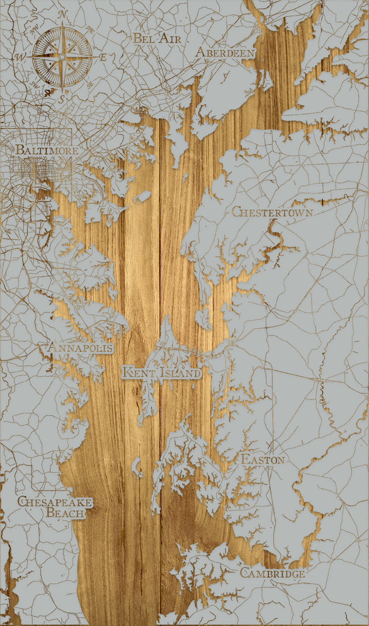 FP1536 - Chestertown, MD Engraved Map (Standard)