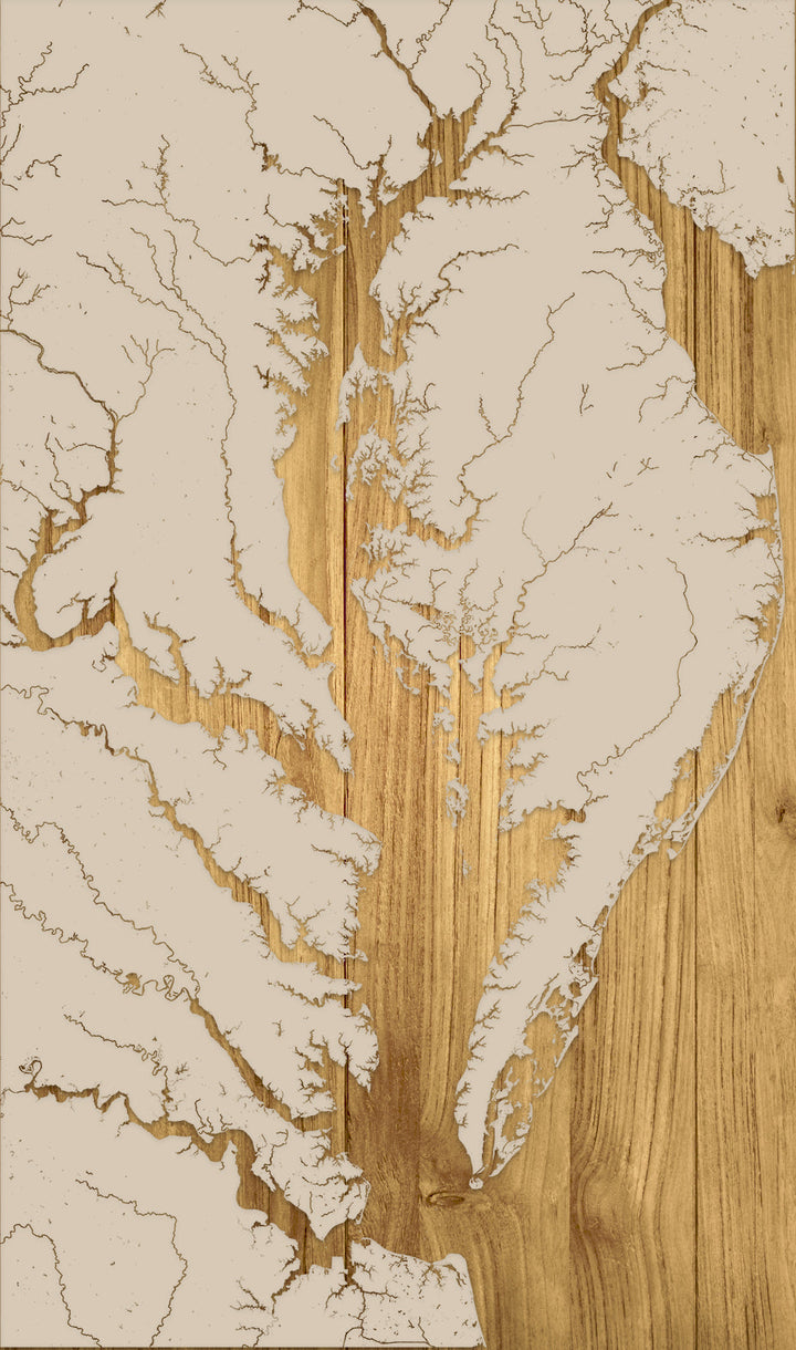 FP1536 - Chesapeake Bay w/ No Streets Engraved Map (Standard)