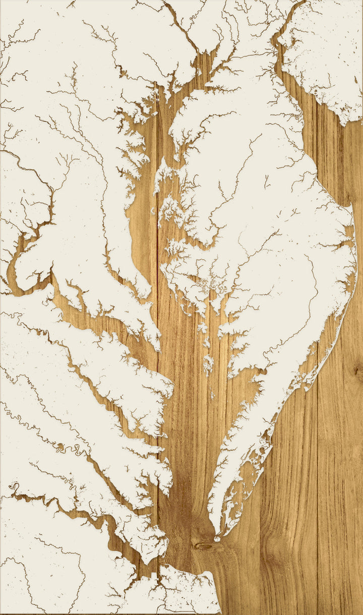FP1536 - Chesapeake Bay w/ No Streets Engraved Map (Standard)