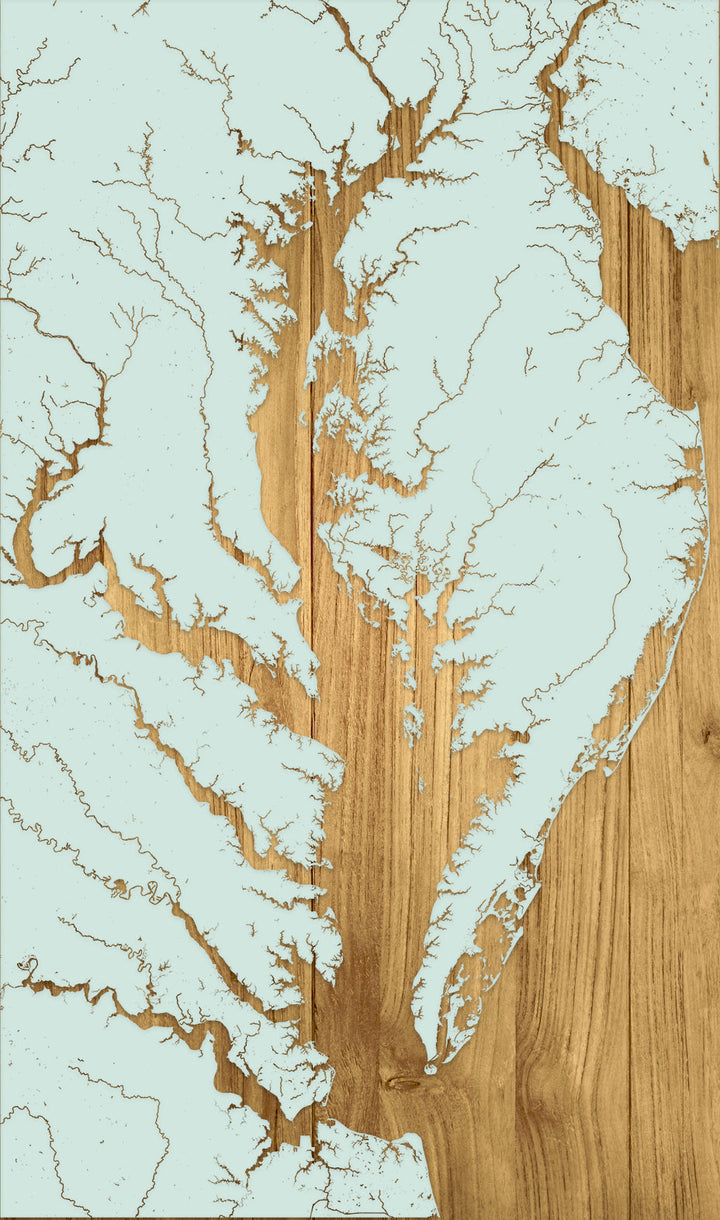 FP1536 - Chesapeake Bay w/ No Streets Engraved Map (Standard)
