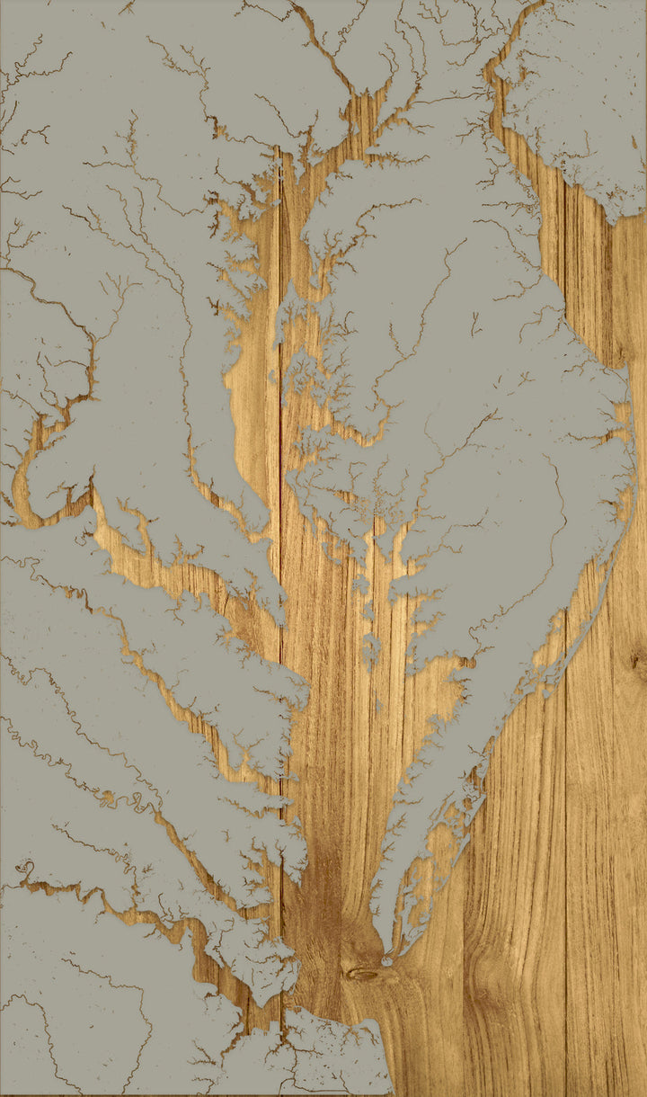 FP1536 - Chesapeake Bay w/ No Streets Engraved Map (Standard)