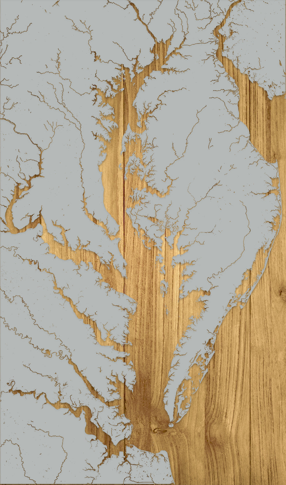 FP1536 - Chesapeake Bay w/ No Streets Engraved Map (Standard)