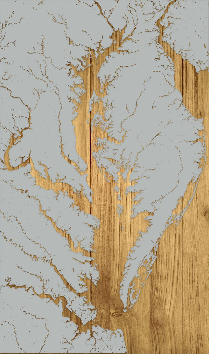 FP1536 - Chesapeake Bay w/ No Streets Engraved Map (Standard)