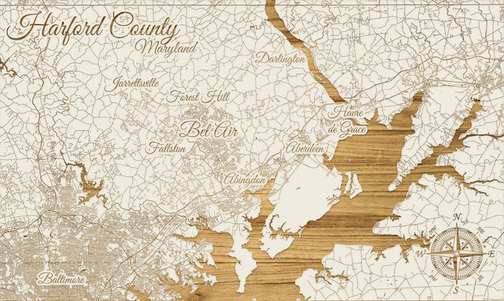 FP1602 - Harford County Engraved Map (Standard)