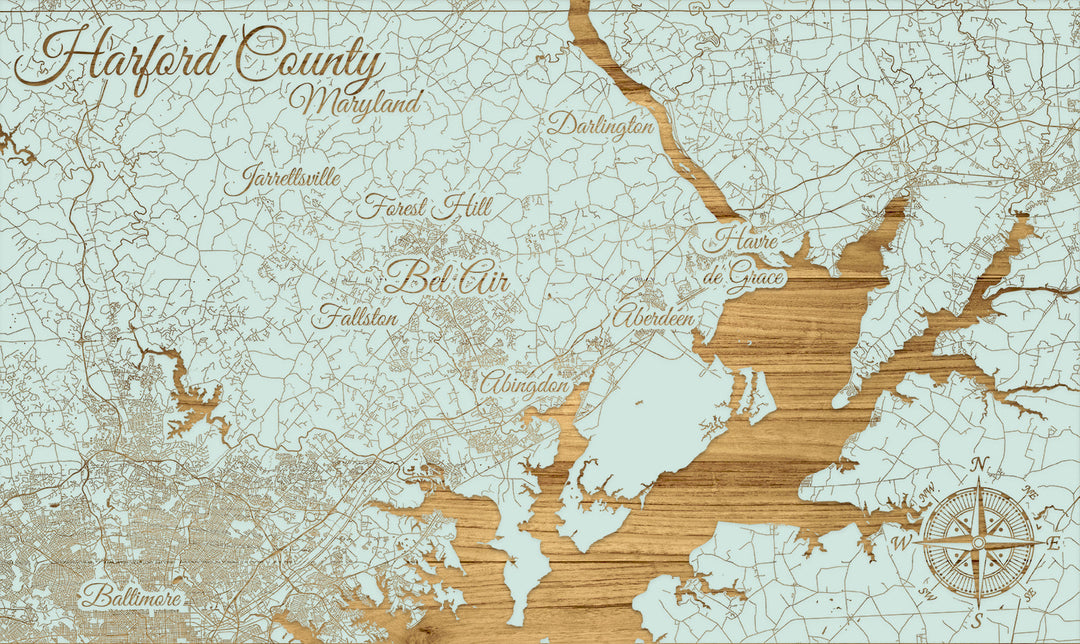 FP1602 - Harford County Engraved Map (Standard)