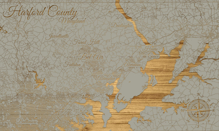 FP1602 - Harford County Engraved Map (Standard)