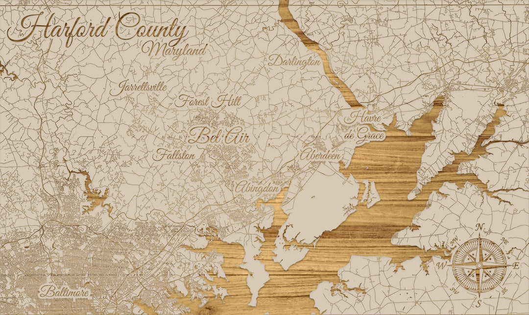 FP1602 - Harford County Engraved Map (Standard)