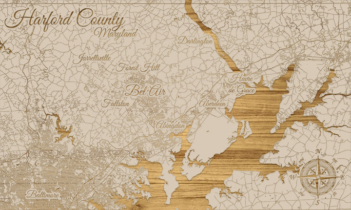 FP1602 - Harford County Engraved Map (Standard)