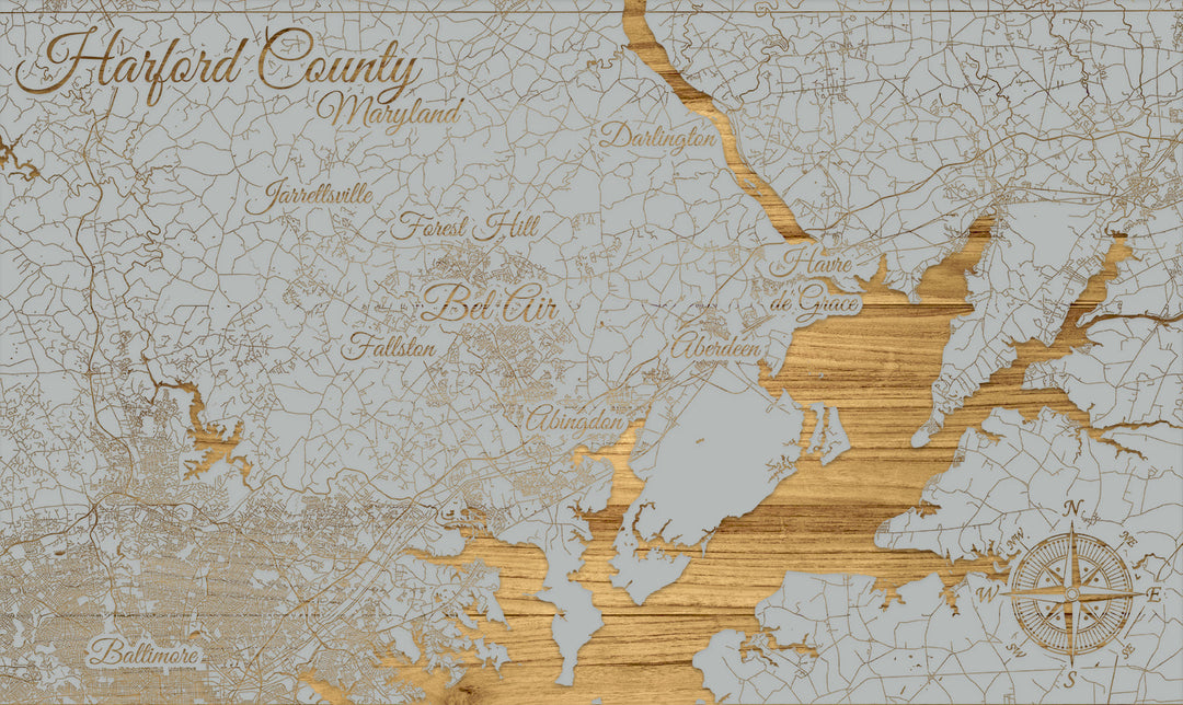 FP1602 - Harford County Engraved Map (Standard)