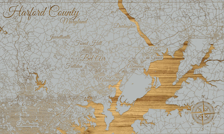 FP1602 - Harford County Engraved Map (Standard)
