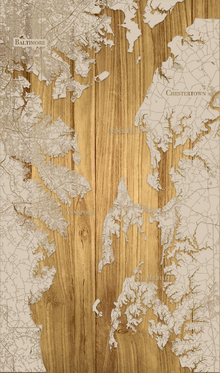 FP1561 - Northern Chesapeake, MD Engraved Map (Standard)