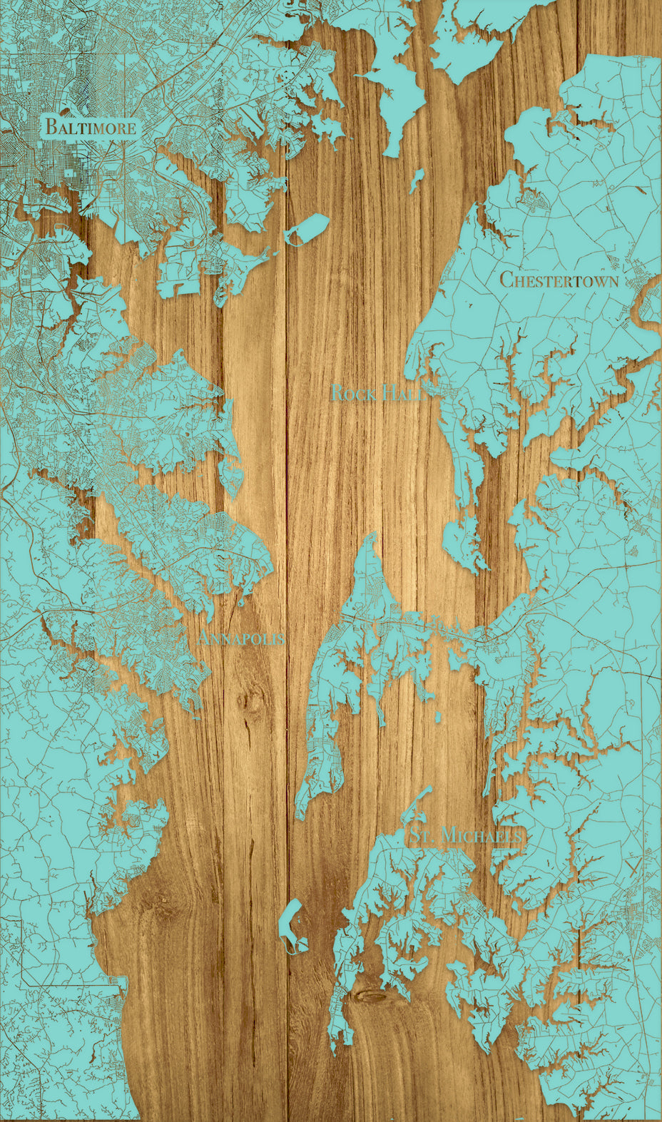 FP1561 - Northern Chesapeake, MD Engraved Map (Standard)