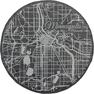 Minneapolis, MN Round Slate Coaster
