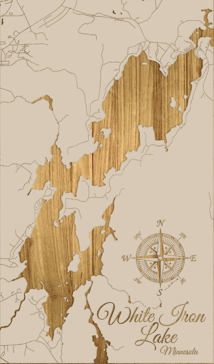 FP0932 - White Iron Lake Engraved Map (Standard)