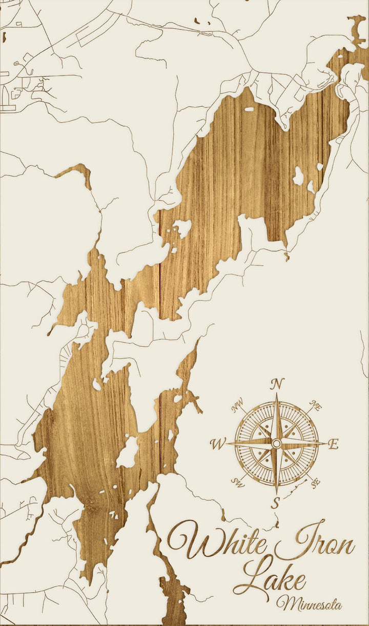 FP0932 - White Iron Lake Engraved Map (Standard)