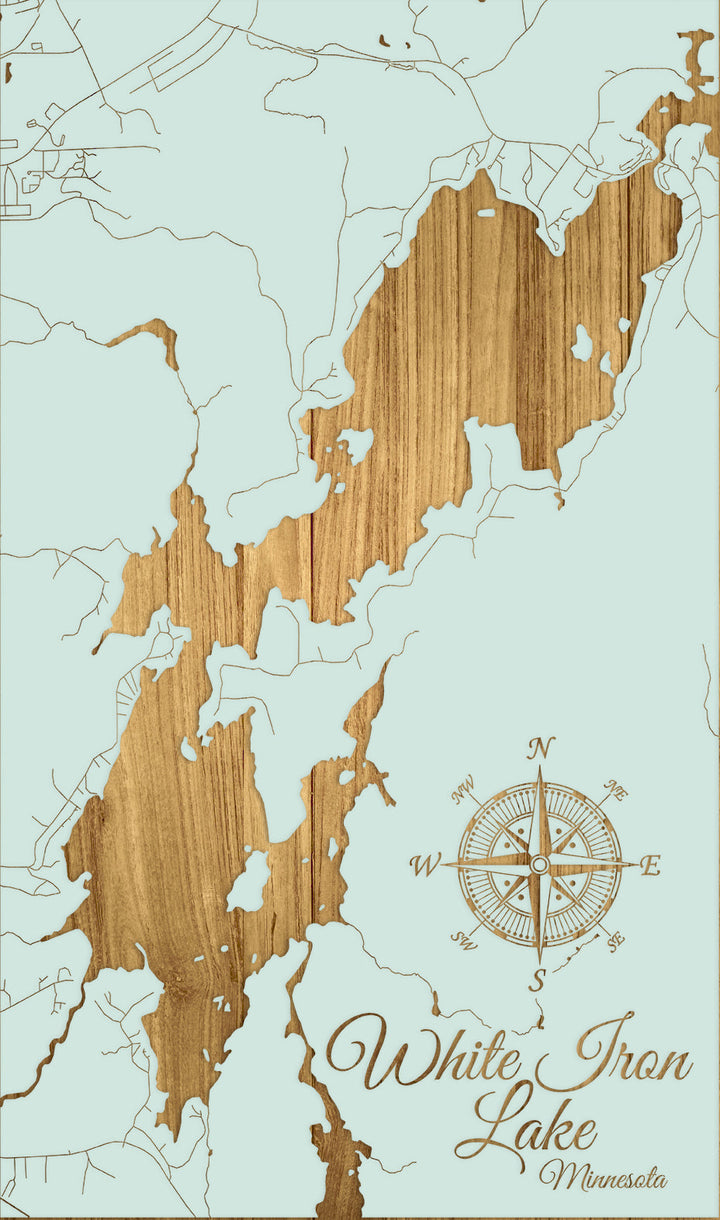 FP0932 - White Iron Lake Engraved Map (Standard)
