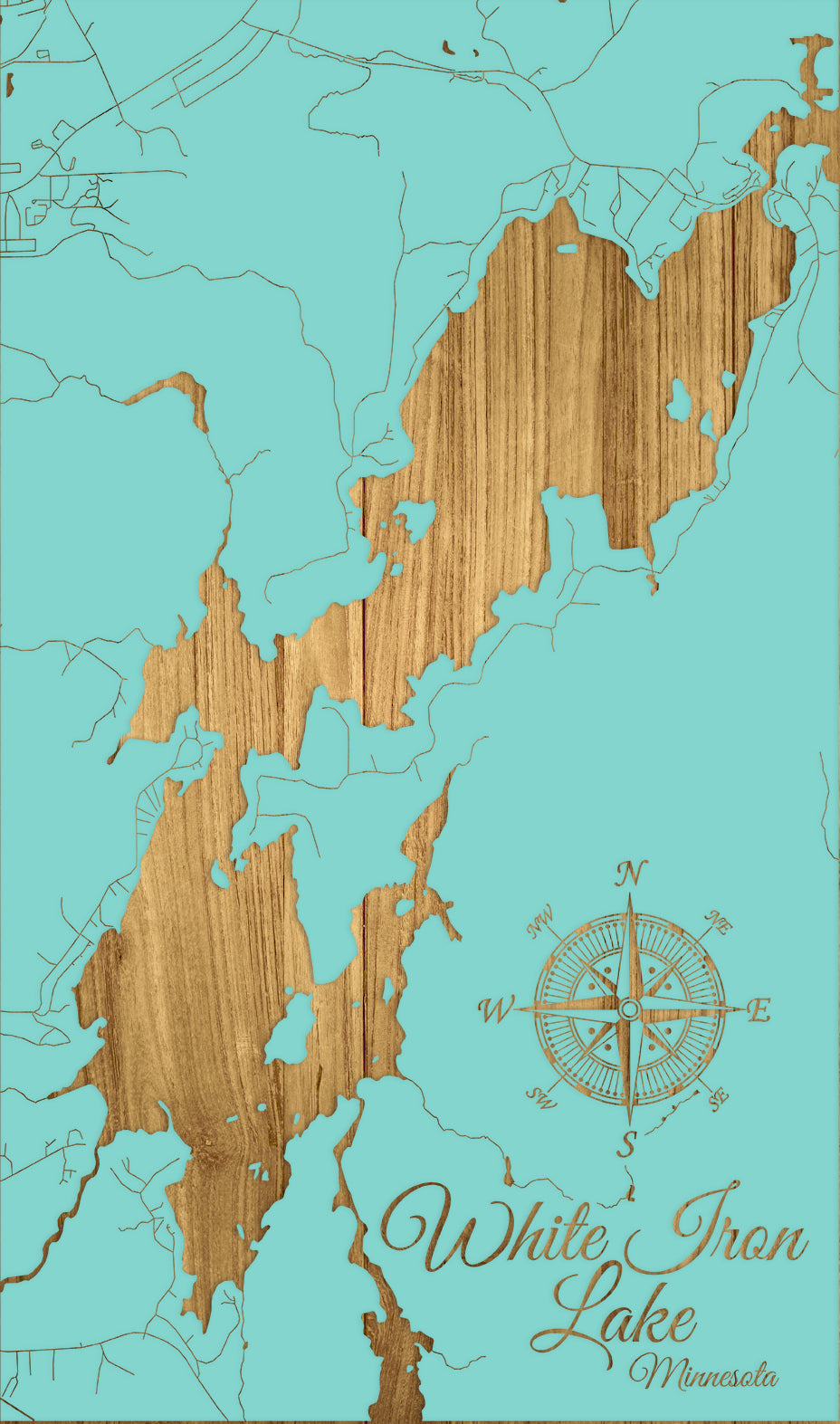 FP0932 - White Iron Lake Engraved Map (Standard)