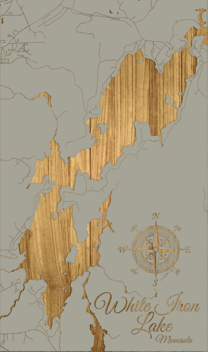 FP0932 - White Iron Lake Engraved Map (Standard)