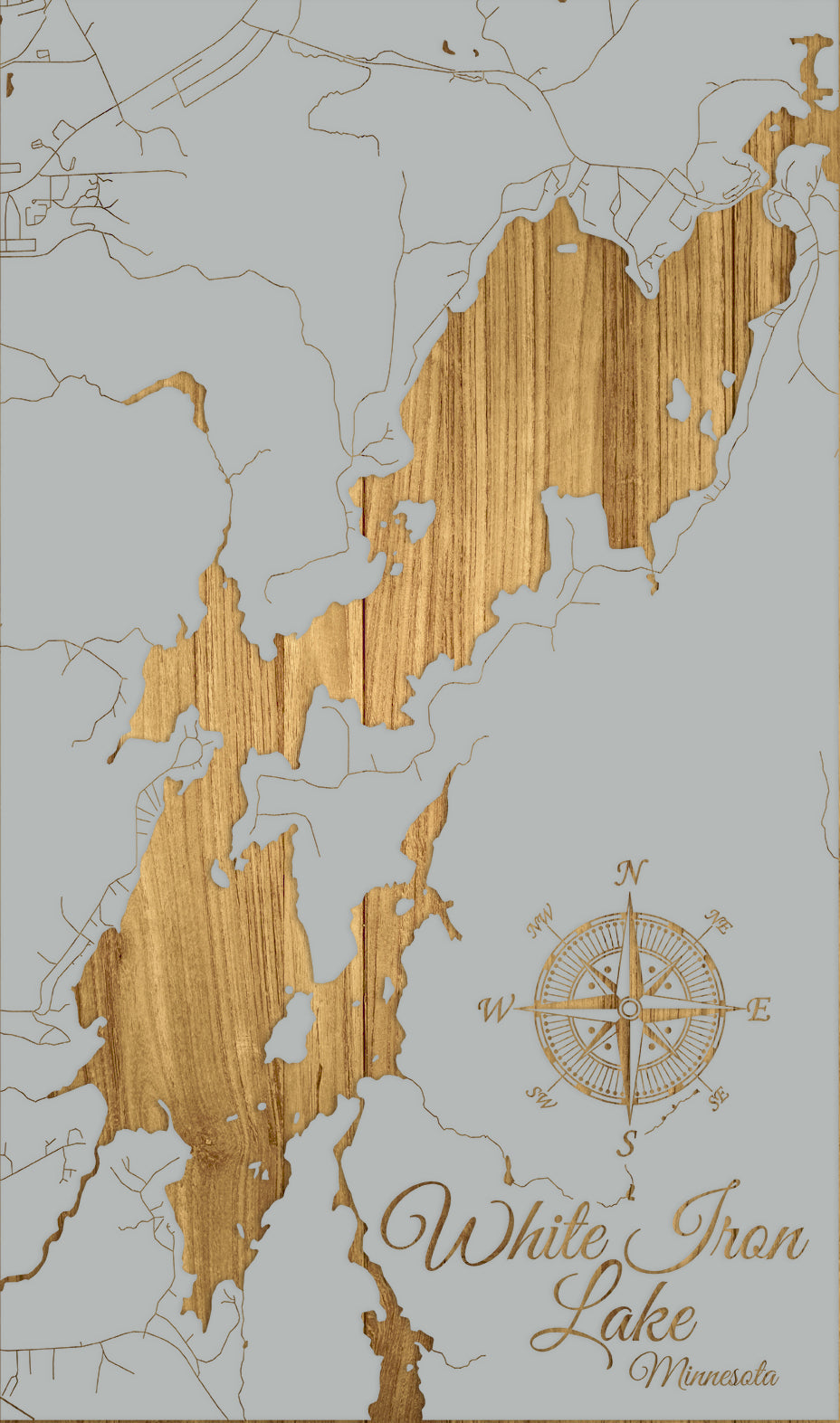 FP0932 - White Iron Lake Engraved Map (Standard)