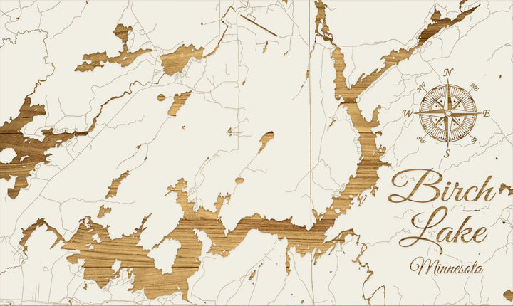 FP0932 - Birch Lake, MN Engraved Map (Standard)