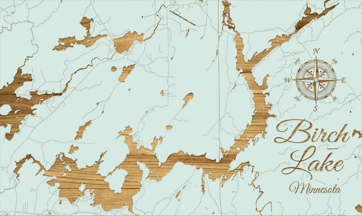FP0932 - Birch Lake, MN Engraved Map (Standard)