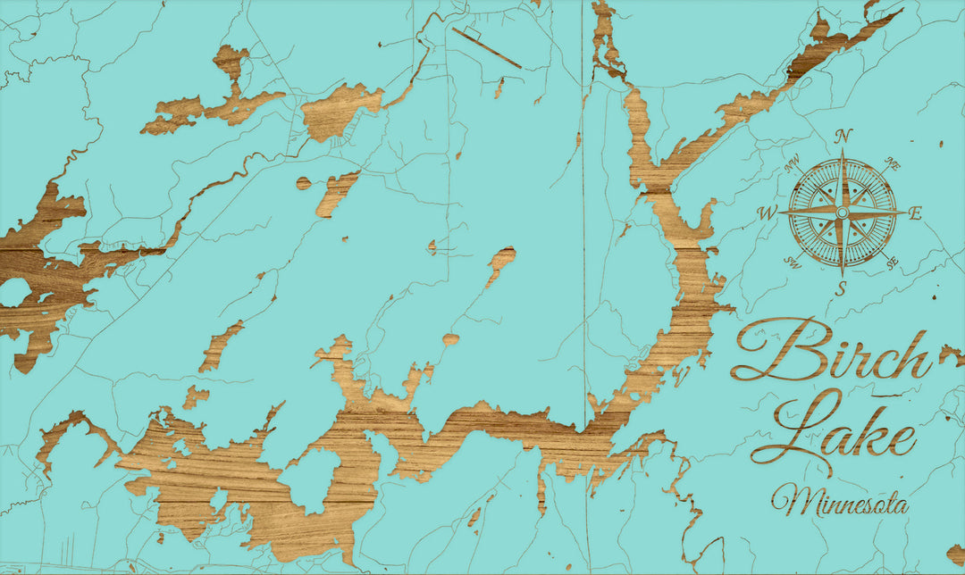 FP0932 - Birch Lake, MN Engraved Map (Standard)